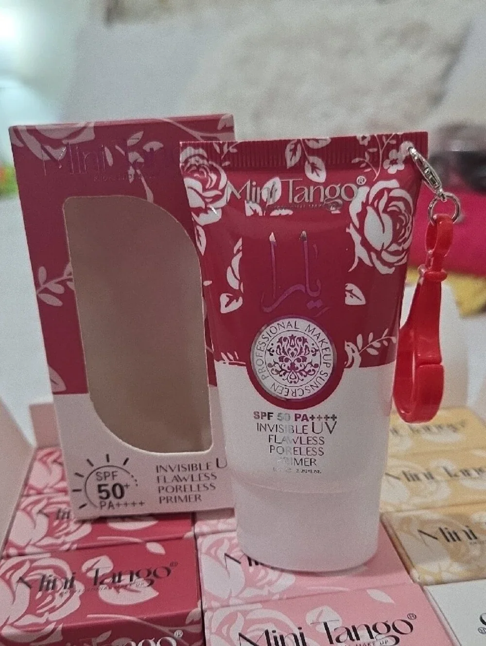 Face Cream SPF 50 - Hydrating Makeup Primer With Keichain